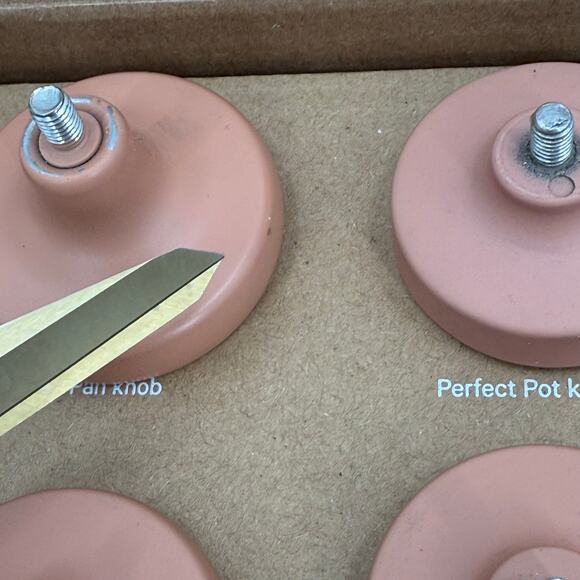 OUR PLACE Knobs Set of 4 Spice Color Always Pan Perfect Pot Cookware *Flaws - Picture 7 of 16